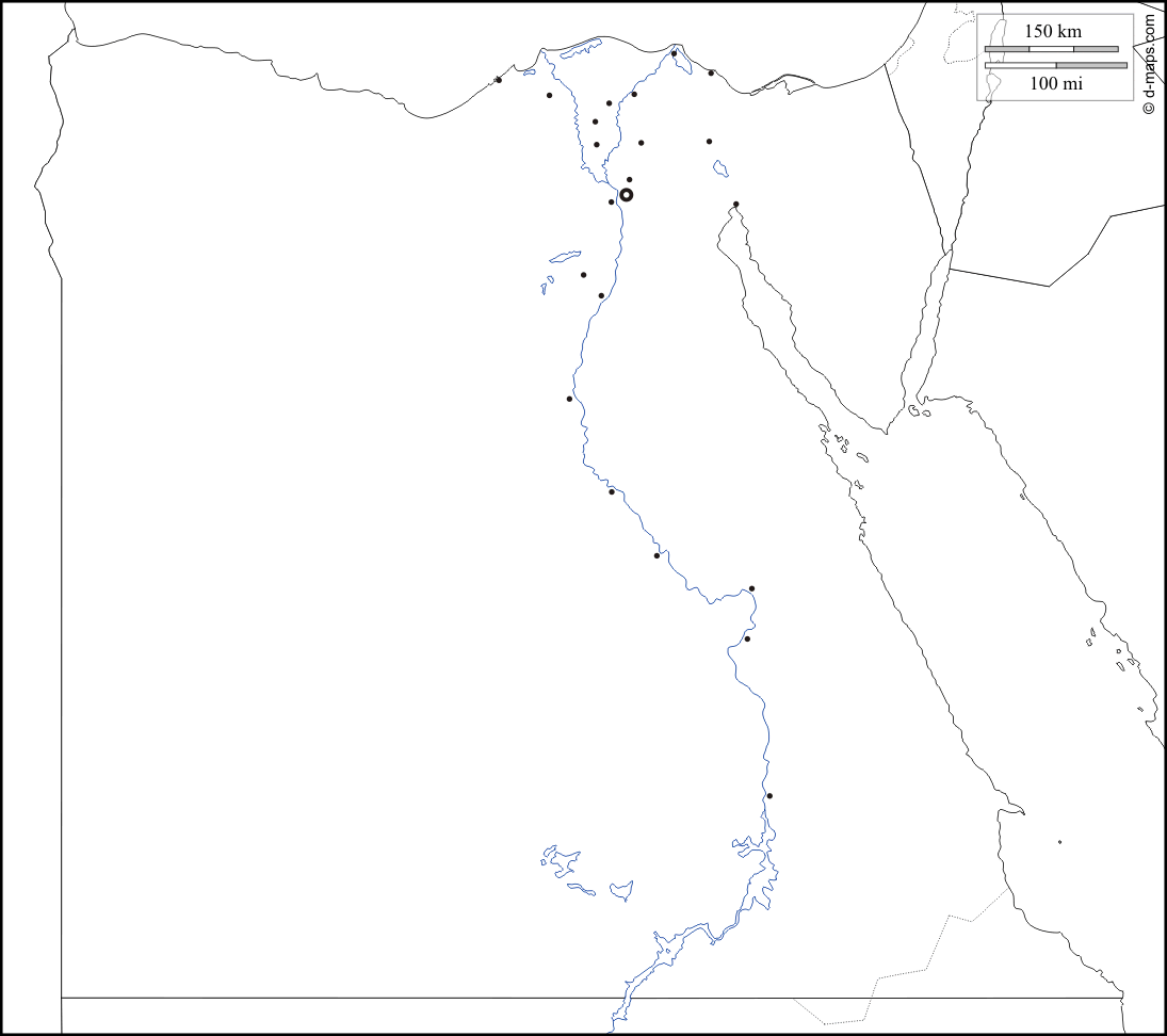 خريطة مصر صماء