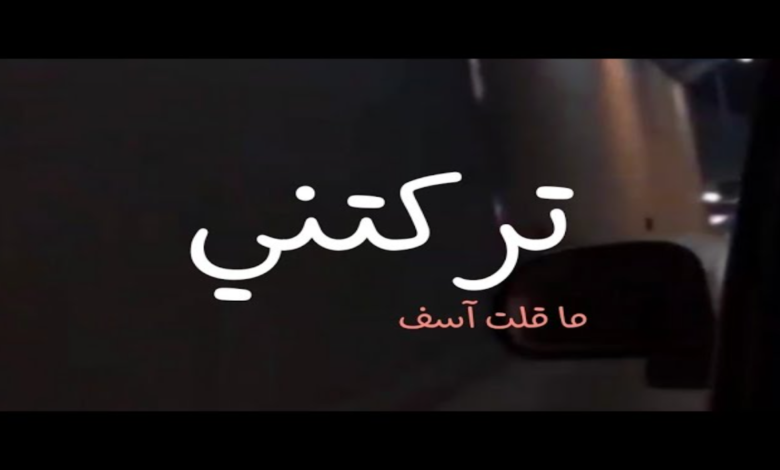 أغنية تركتني ما قلت آسف