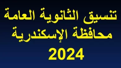 تنسيق المرحلة الثانية للثانويه العامة 2024 الإسكندرية